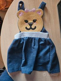 Salopette bambina con orsacchiotto Guess 12 mesi
