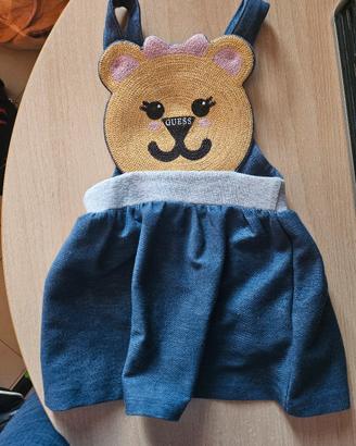 Salopette bambina con orsacchiotto Guess 12 mesi