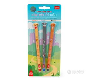 Set 3 penne cancellabili, fur-ever friends legami