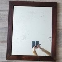 Antico specchio con cornice in abete cm. 70x57