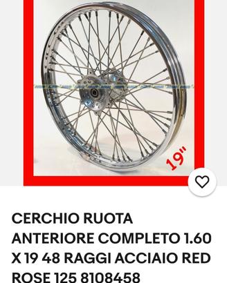 cerchio moto red rose aprilia
