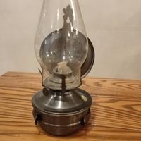 LUME A PETROLIO Vintage con RIFLETTORE in Metallo 