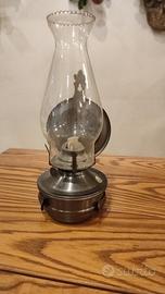 LUME A PETROLIO Vintage con RIFLETTORE in Metallo 