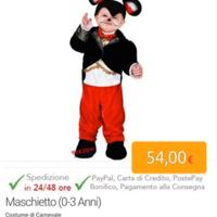 Costume carnevale topolino 
