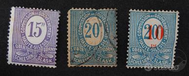 ALTA SLESIA 1920 francobolli lotto di 10