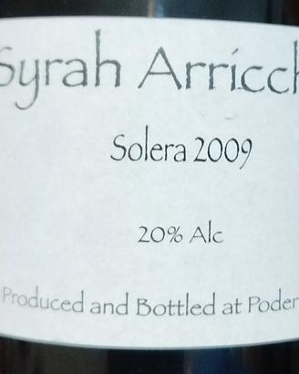 Sirah Arricchito Solera 2009 20% alc