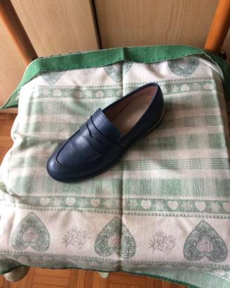 Mocassini donna NUOVI blu vera pelle Pittarello