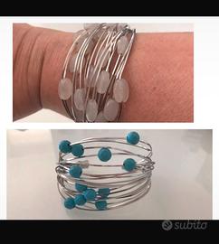 SET 2 Bracciali argento 925 LUIRO con pietre dure