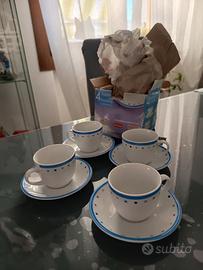set 4 tazzine da caffè in ceramica 