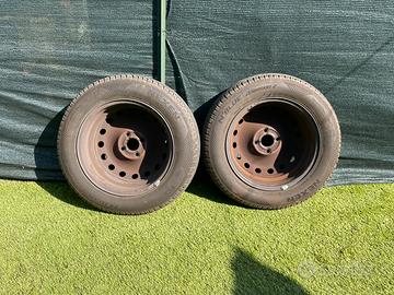 Gomme 4 stagioni cerchiate e bilanciate fiat punto