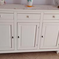 Credenza/Madia Bianca a 3 Ante e 3 Cassetti 