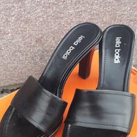 sandalo donna vera pelle nero
