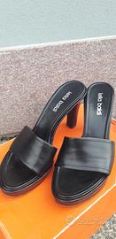 sandalo donna vera pelle nero