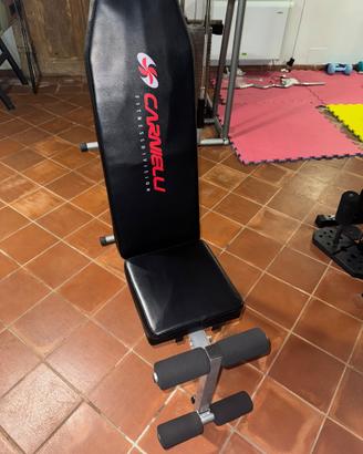 Panca piana+bilanciere ez+panca abs/leg extention