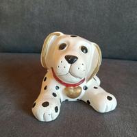 Dalmata thun con collare rosso, vintage 19 cm cane