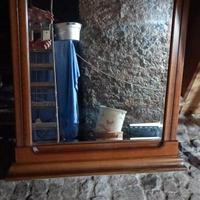 specchio d'arredo con cornice in legno massello