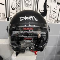 CASCO DIEFFE DEMIJET NERO OPACO