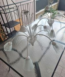 Coppia Lampadari Stefi Illuminazione 5 luci bianco