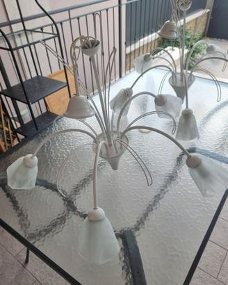 Coppia Lampadari Stefi Illuminazione 5 luci bianco