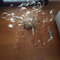 Lampadario a soffitto con vetro di murano