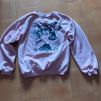 Felpa rosa tema anime taglia 158/164 cm 12/14 anni