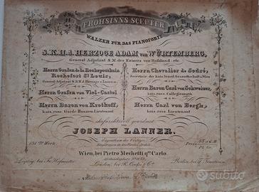 RARO. Antico Spartito musicale 