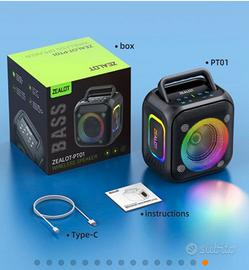 Cassa ZEALOT bluetooth batteria amplificata 