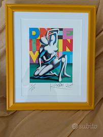 Opera serigrafia Originale Kostabi con cornice