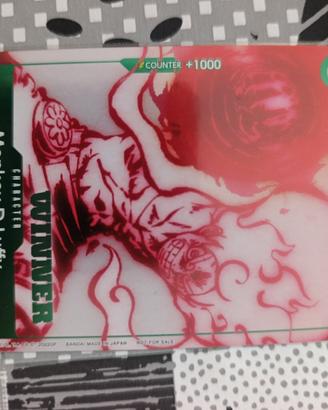 One piece card P061 monkey d. Luffy uta Winner