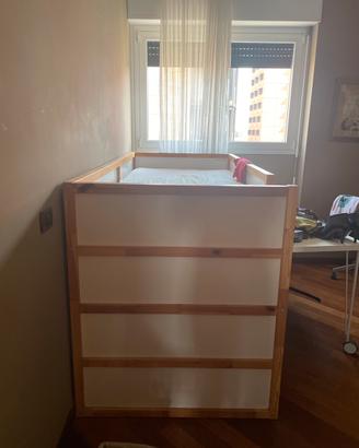 Letto a sopplaco ilea con sceivania