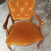 Coppia poltroncine vintage stile Luigi XV