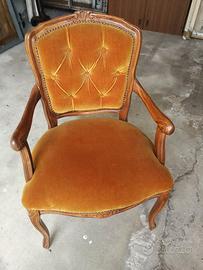 Coppia poltroncine vintage stile Luigi XV