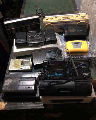 Collezione di radio,è radio cassette