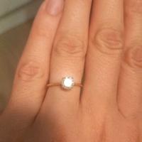 Solitario oro e diamante naturale