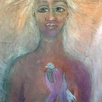 "olio su tela" di: Tanya Galstian - Angel of peace