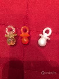 N 3 ciondoli ciucci in plastica vintage anni 80/90