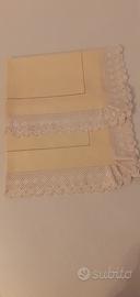 Lenzuolo ricamato a mano con federe