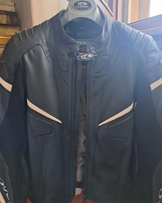 giubbino in pelle moto marca Clover