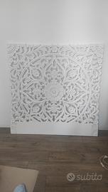 spalliera letto intagliata a mano motivo mandala