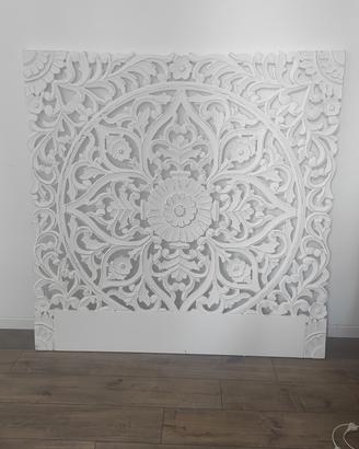 spalliera letto intagliata a mano motivo mandala