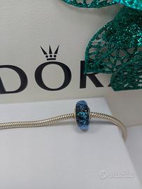 charm vetro di Murano blu 