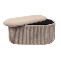 Pouf Contenitore in Velluto Tortora

