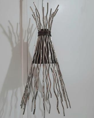 Lampadario in acciaio