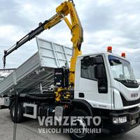 Ribaltabile iveco 180e25 eurocargo con gru hyva150