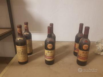 Bottiglie di vino annate 1969 , 1970