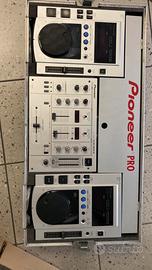 Consolle 2x cdj 100 mixer e flyCase