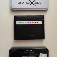 Portafoglio pelle nera Vip Flap