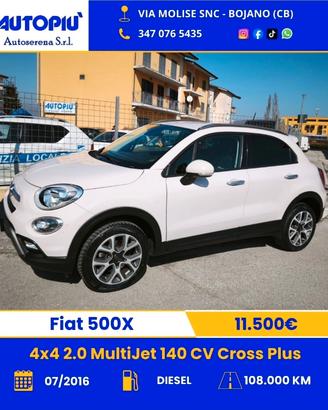 Fiat 500X 4x4 2.0 MultiJet 140 CV Cross Plus