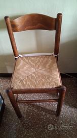 SEDIE LEGNO IMPAGLIATE