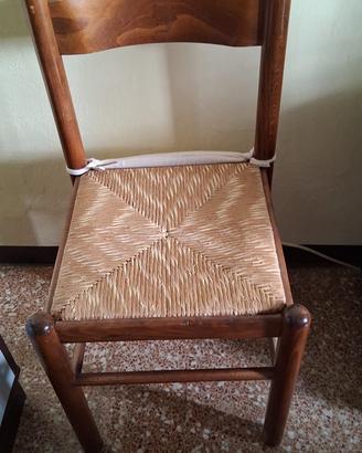 SEDIE LEGNO IMPAGLIATE